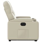 vidaXL Fauteuil inclinable électrique crème similicuir
