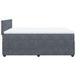 vidaXL Sommier à lattes de lit et matelas Gris foncé 140x200cm Velours