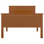 vidaXL Cadre de lit Marron miel Bois de pin massif 100x200 cm