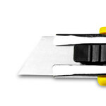 Cutter q-connect rétractable lame acier 18 mm coloris assortis jaune bleu orange blister