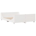vidaXL Cadre de lit sans matelas blanc 120x190 cm bois de pin massif