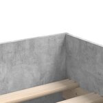 vidaXL Cadre de lit avec tiroirs gris béton 75x190 cm
