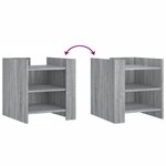 vidaXL Table de chevet sonoma gris 45x50x50 cm bois d'ingénierie