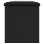 vidaXL Banc de rangement noir 82x42x45 cm bois d'ingénierie