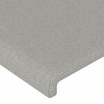 vidaXL Cadre de lit avec tête de lit Gris clair 160x200 cm Tissu