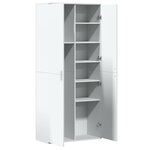 vidaXL Buffet haut blanc 80x35x180 cm bois d'ingénierie