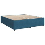 vidaXL Sommier à lattes de lit et matelas bleu 180x200 cm velours
