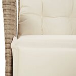 vidaXL Chaises inclinables de jardin lot de 2 avec repose-pied rotin