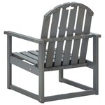 vidaXL Chaises de jardin 2 Pièces Gris Bois d'acacia solide