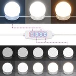 vidaXL Coiffeuse avec lumières LED chêne marron 90x42x132 5 cm