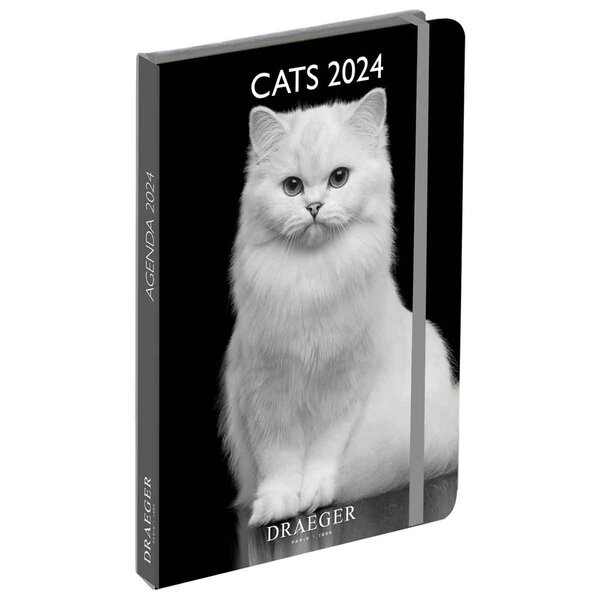 Agenda de poche 2025 - Chats noir et blanc - Draeger