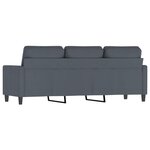 vidaXL Canapé à 3 places Gris foncé 180 cm Velours