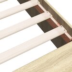 vidaXL Cadre de lit chêne sonoma 180x200 cm bois d'ingénierie