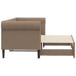 vidaXL Lit de jour avec lit gigogne cappuccino 90x200 cm similicuir