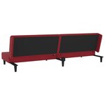 vidaXL Canapé-lit à 2 places et deux oreillers Rouge bordeaux Velours