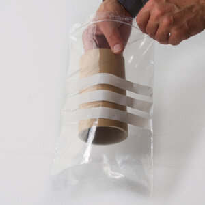 Lot de 500 sachets plastiques à fermeture zip 200x300mm + 3 bandes blanches