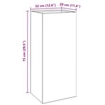 vidaXL Jardinière argenté 32x29x75 cm acier galvanisé