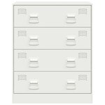 vidaXL Buffet blanc 67x39x83 cm acier