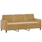 vidaXL Ensemble de canapés 3 Pièces marron velours