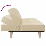 vidaXL Canapé-lit crème tissu