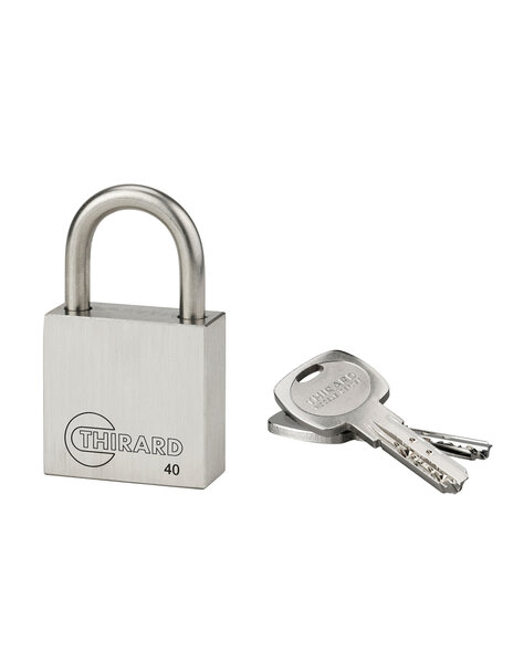 THIRARD - Cadenas à clé INOX  inox  anse inox  40mm  2 clés