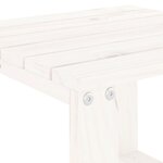 vidaXL Chaises longues lot de 2 avec table blanc bois massif de pin