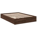 vidaXL Cadre de lit et tiroirs chêne marron 120x200 cm bois ingénierie