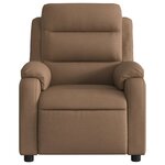 vidaXL Fauteuil inclinable de massage électrique marron tissu