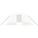 vidaXL Serre avec cadre en acier blanc 20 m² 5x4x2 3 m