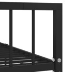 vidaXL Cadre de lit Noir Métal 90 x 200 cm