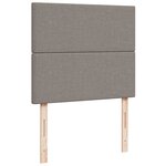 vidaXL Sommier à lattes de lit avec matelas Taupe 120x200 cm Tissu