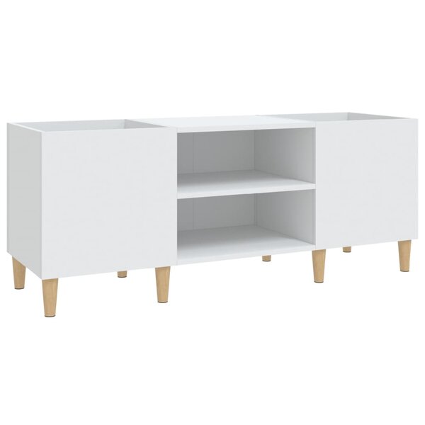 vidaXL Armoire à disques blanc 121x38x48 cm bois d'ingénierie