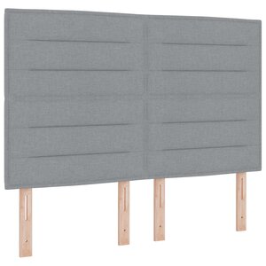 vidaXL Tête de lit Design Lignes Gris Clair 140 cm Tissu