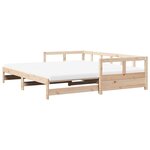 vidaXL Lit de jour et lit gigogne et matelas 90x190 cm bois pin massif