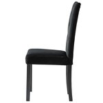vidaXL Chaises à manger lot de 6 noir velours