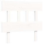 vidaXL Cadre de lit avec tête de lit blanc simple bois massif