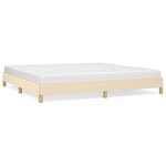 vidaXL Cadre de lit Crème 200 x 200 cm Tissu