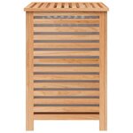 vidaXL Panier à linge 45x45x65 cm Bois massif de noyer