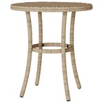 vidaXL Ensemble de bistro 3 Pièces coussins mélange beige résine tressée