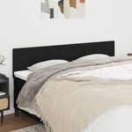 vidaXL Têtes de lit 2 Pièces Noir 100x5x78/88 cm Tissu