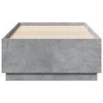vidaXL Cadre de lit gris béton 75x190 cm bois d'ingénierie