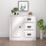 vidaXL Buffet blanc 70x35 5x67 5 cm bois d'ingénierie
