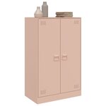 vidaXL Buffet rose 67x39x107 cm acier
