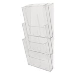 Distributeur De Prospectus Vertical 3 Compartiments A4 - Cristal - X 2 - Exacompta