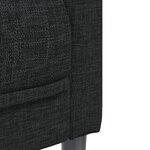 vidaXL Canapé à 2 places noir tissu