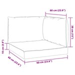 vidaXL Coussins de palette lot de 3 crème mélangé tissu