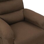 vidaXL Fauteuil électrique de massage Marron Tissu