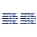 Stylo bille à encre gel b2p pointe fine 0 5 mm tracé 0 3 mm bleu x 10 pilot