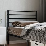 vidaXL Tête de lit métal noir 107 cm