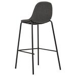 vidaXL Ensemble de bar 5 Pièces Tissu Gris foncé